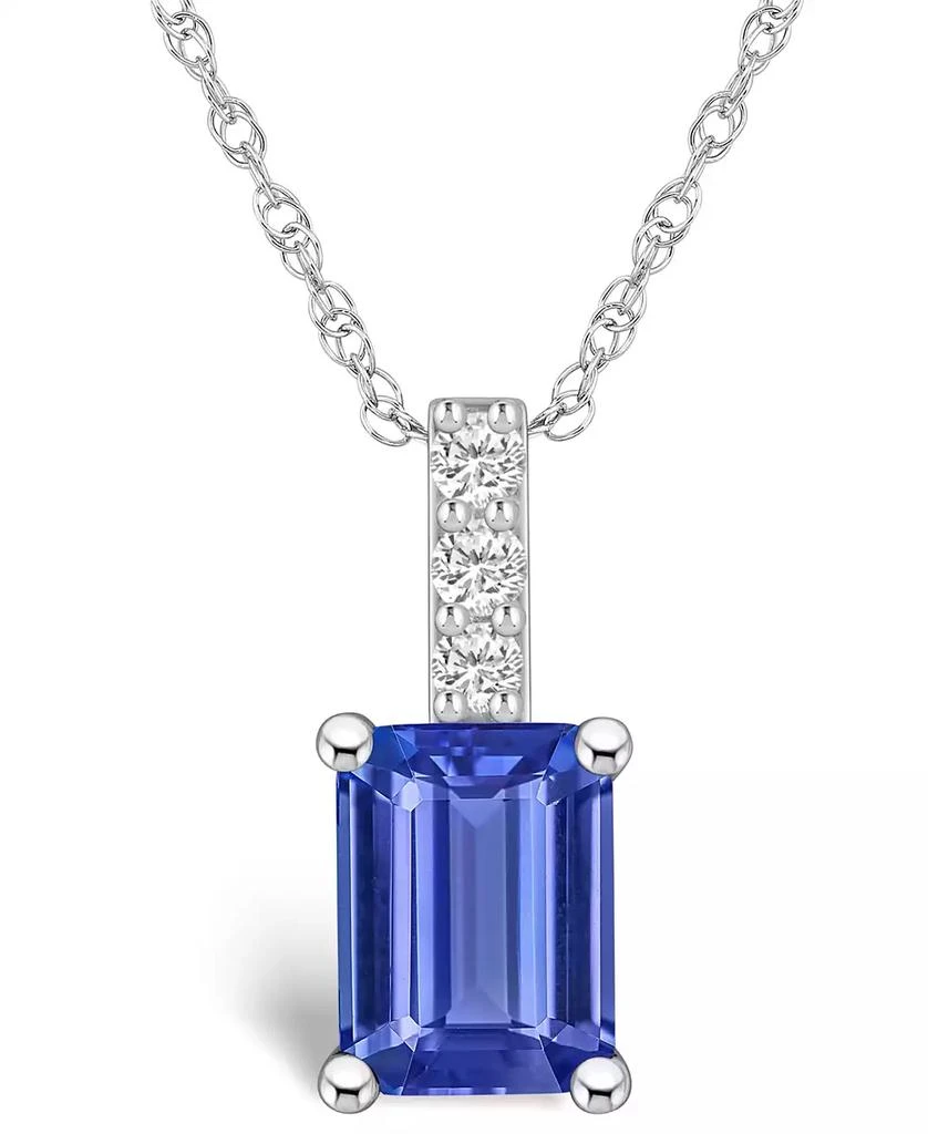Macy's Tanzanite (1-1/8 Ct. t.w.) and Diamond Accent Pendant Necklace 1