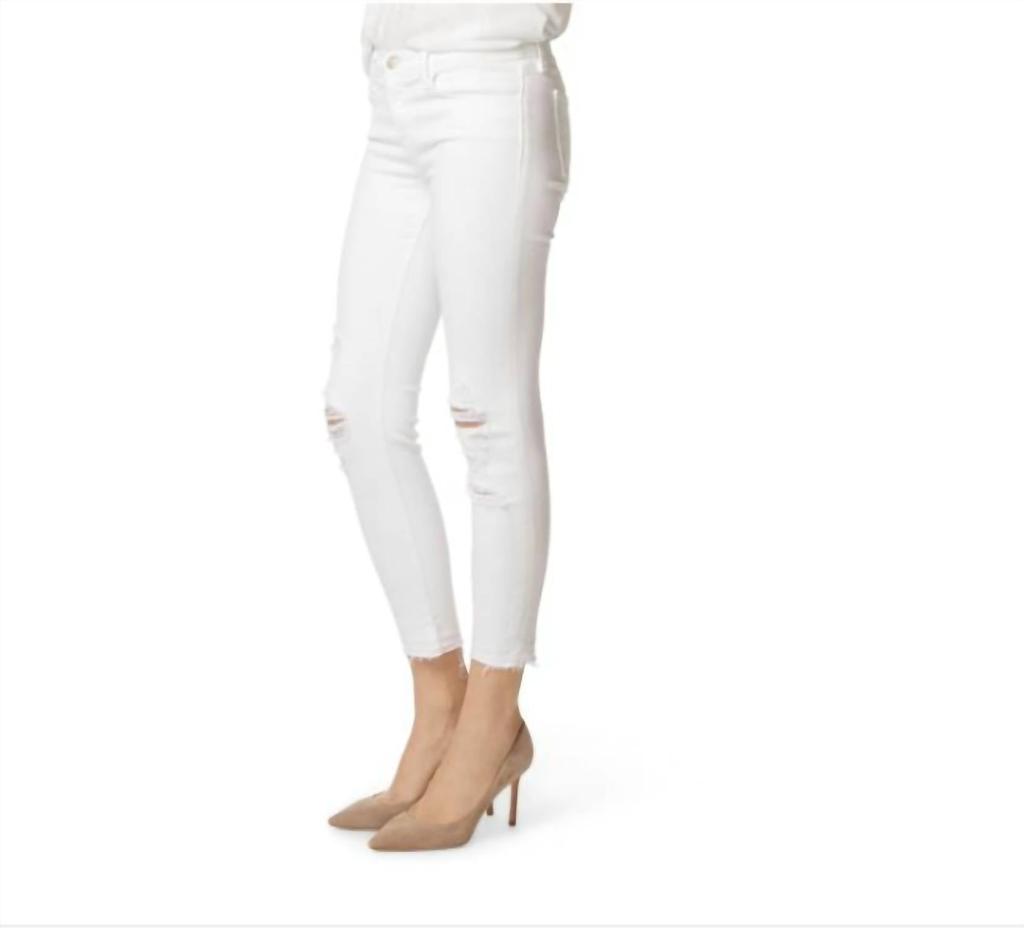 J Brand J Brand - Low Rise Crop Demented Skinny Distressed Jeans