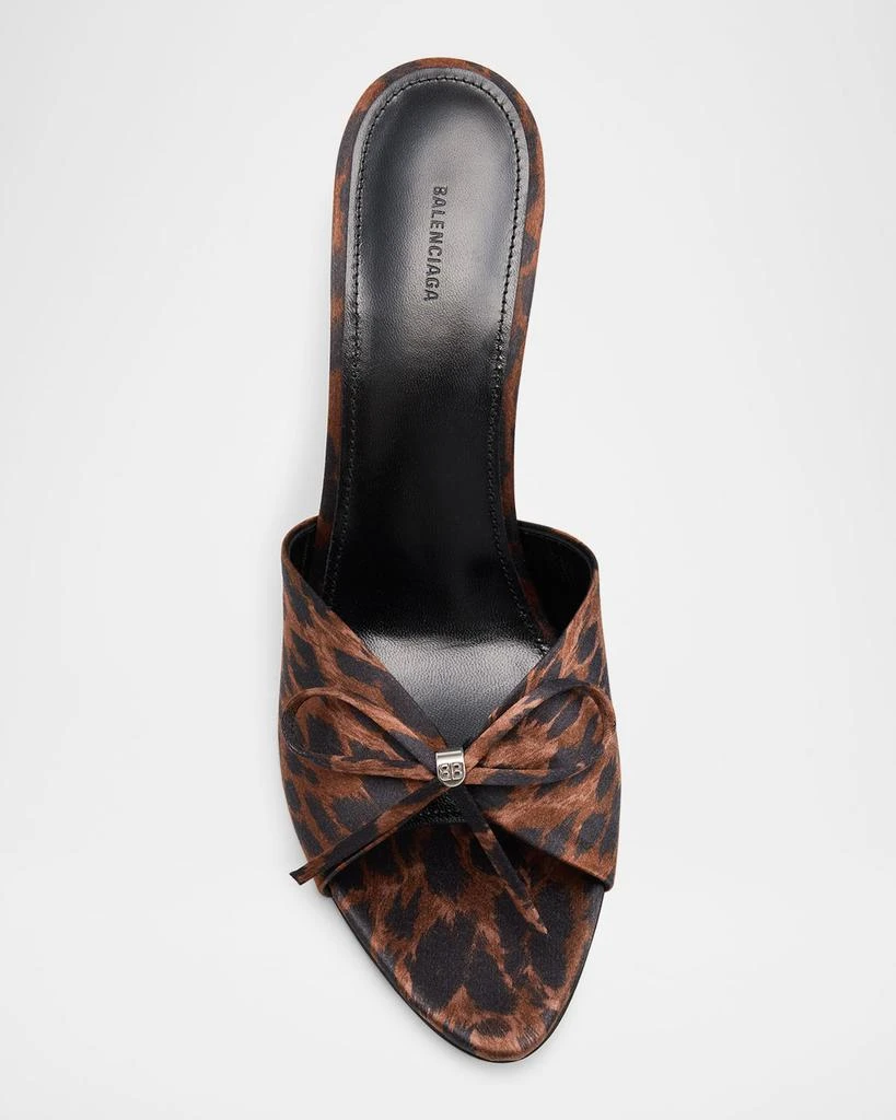 Balenciaga Knife Leopard Bow Stiletto Sandals 5