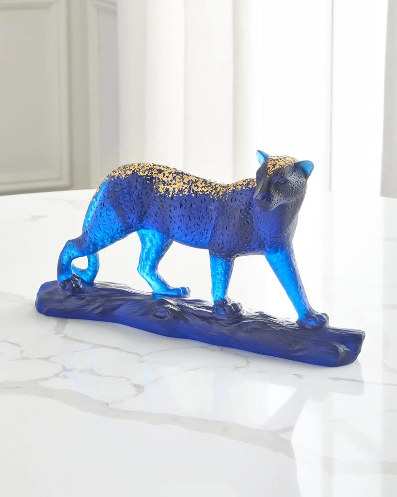 Daum Leopard Leaded Crystal Statue 1