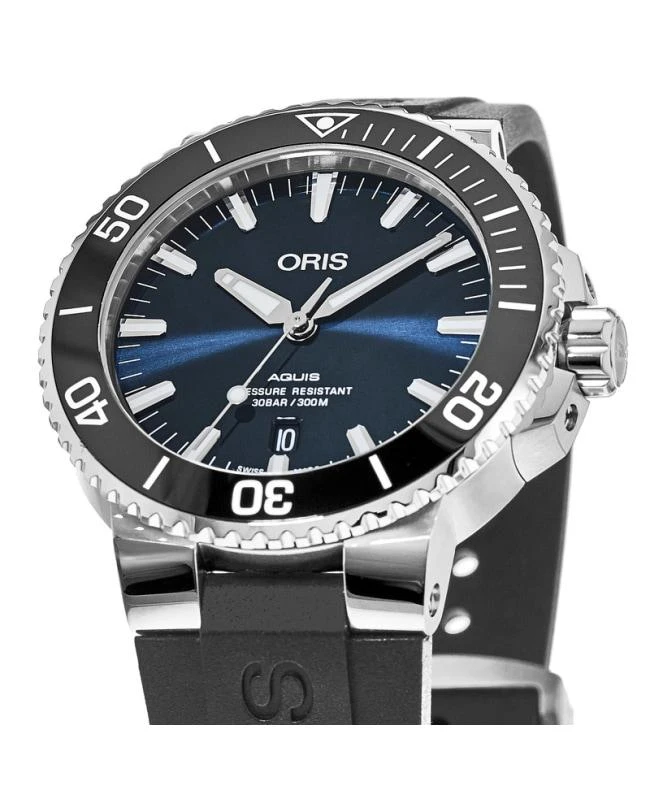 Oris Oris Aquis Date Blue Dial Black Rubber Strap Men's Watch 01 733 7766 4135-07 4 22 64FC 2
