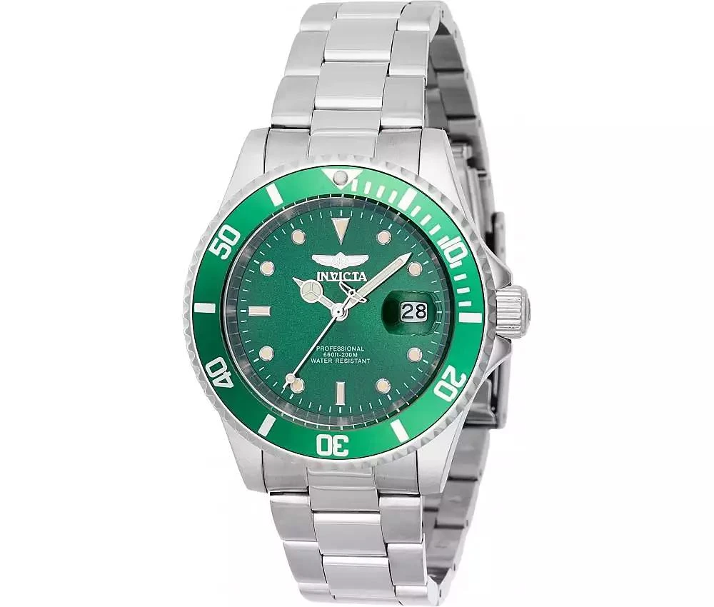 Invicta Men's 47355 Pro Diver Quartz 3 Hand Green Dial Watch 3
