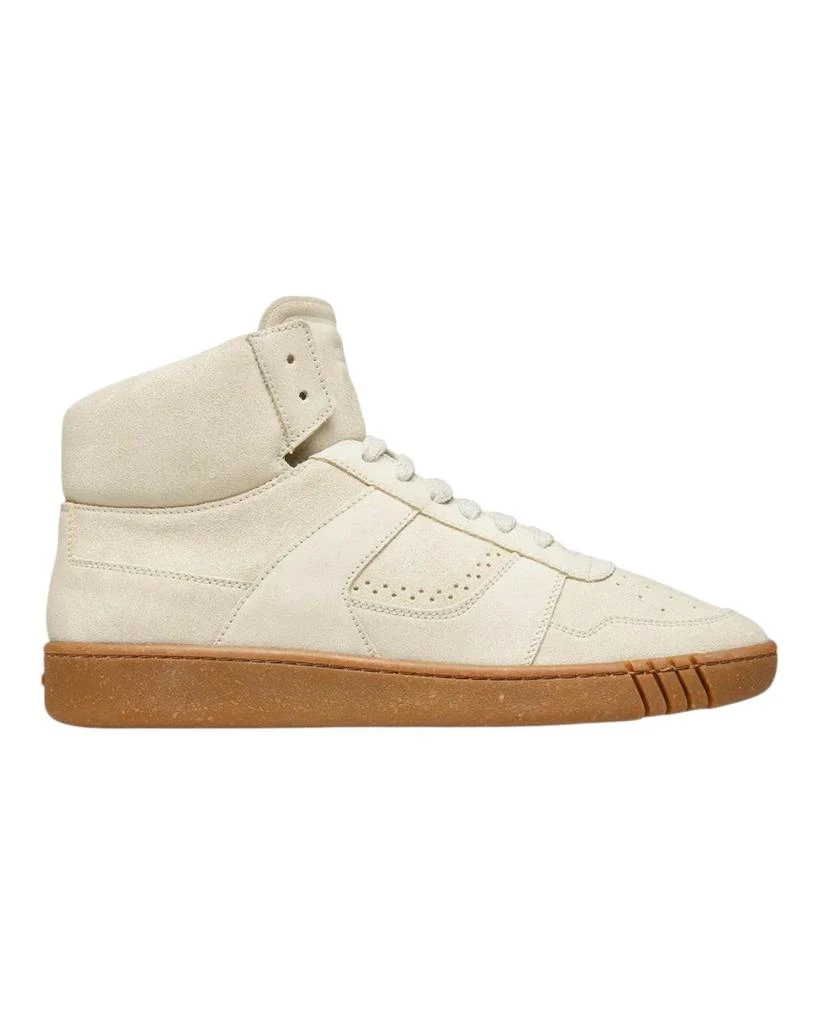 Bally Wiggles 6303321 Men's Dusty White Calf Suede High Top Sneakers 1