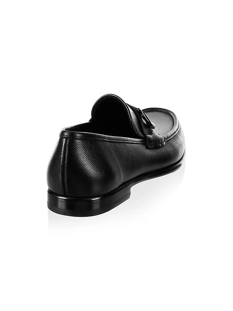Salvatore Ferragamo Gancini Crown Bit Leather Loafers  display picture 2