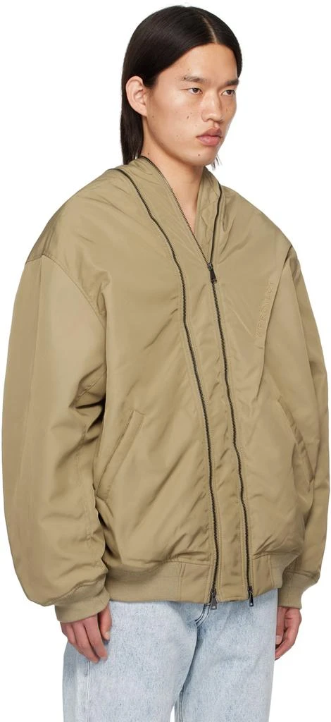 Y/Project Beige Double Zip Bomber Jacket 4