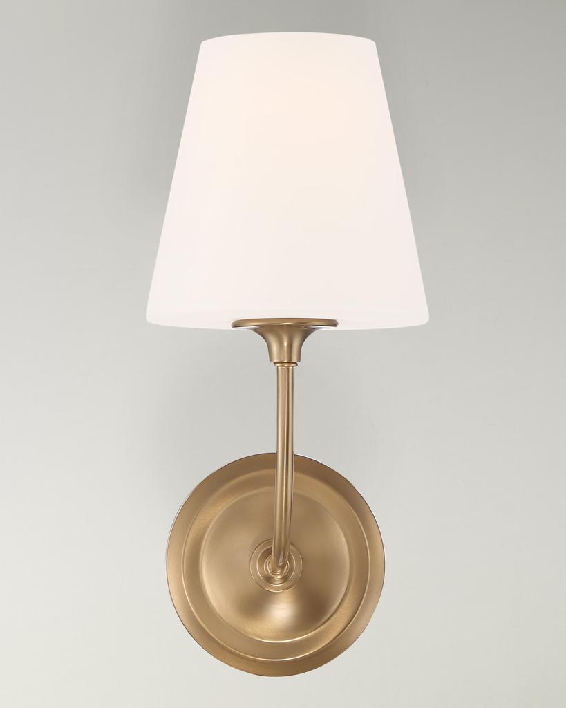 Crystorama Sylvan 1-Light Vibrant Gold Wall Mount