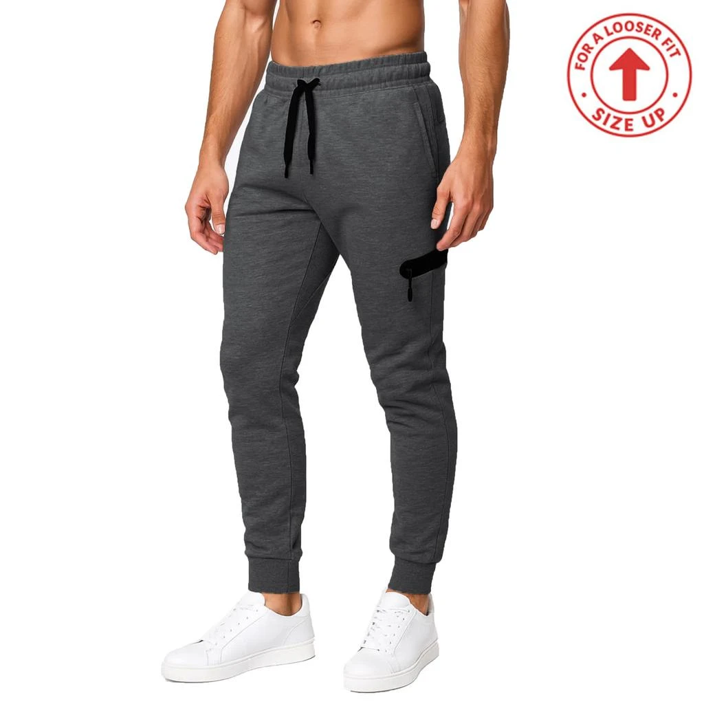 Blu Rock Men
s Slim Fit Tech Fleece Jogger Pants With Zipper Pocket 5