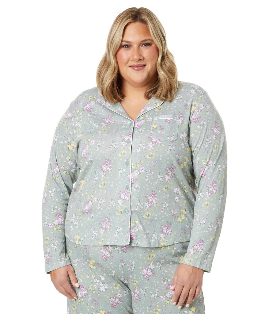 Karen Neuburger Plus Size Gramercy Park Long Sleeve Girlfriend PJ Set