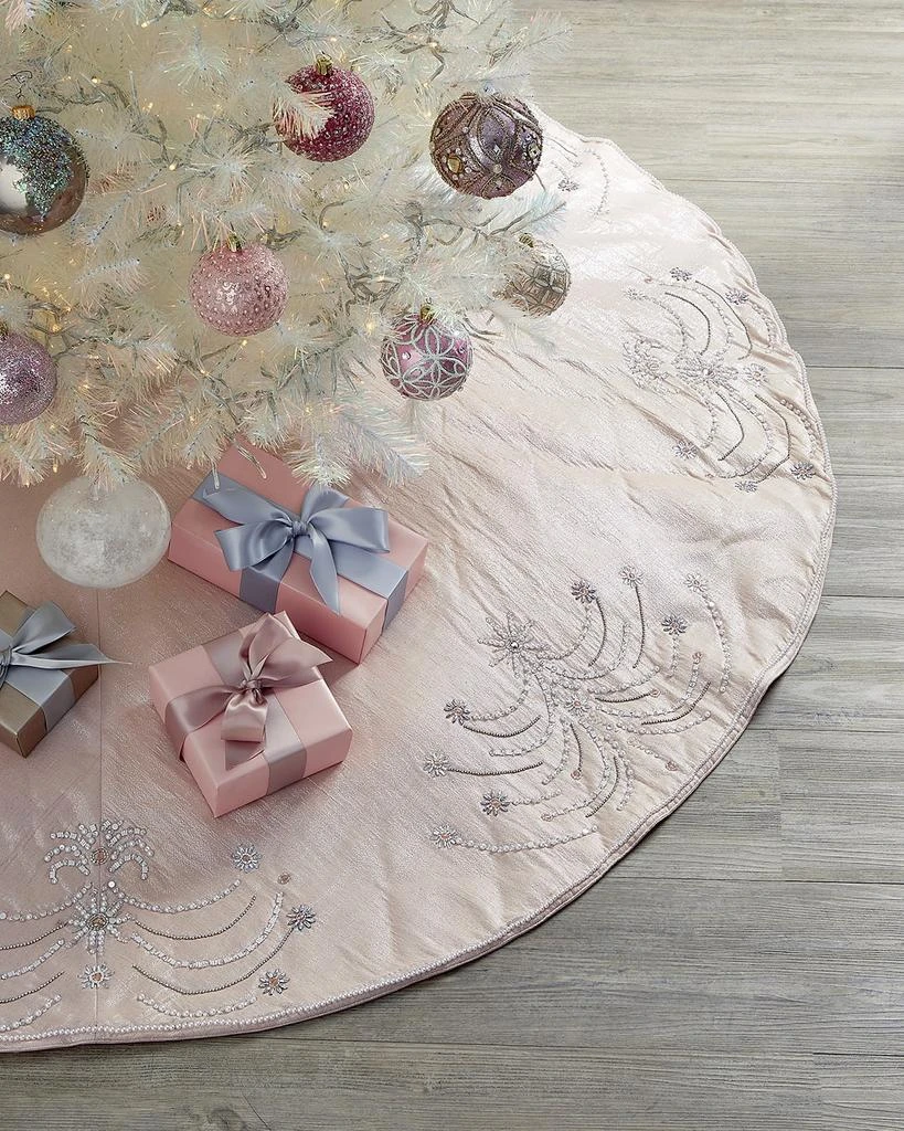 Kim Seybert 64" Frosted Bloom Tree Skirt 1