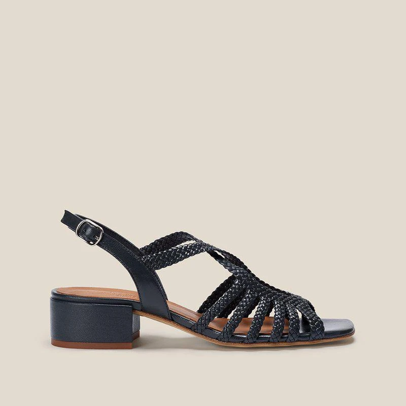 Naguisa Raco Sandal Dark Grey Square Low 1