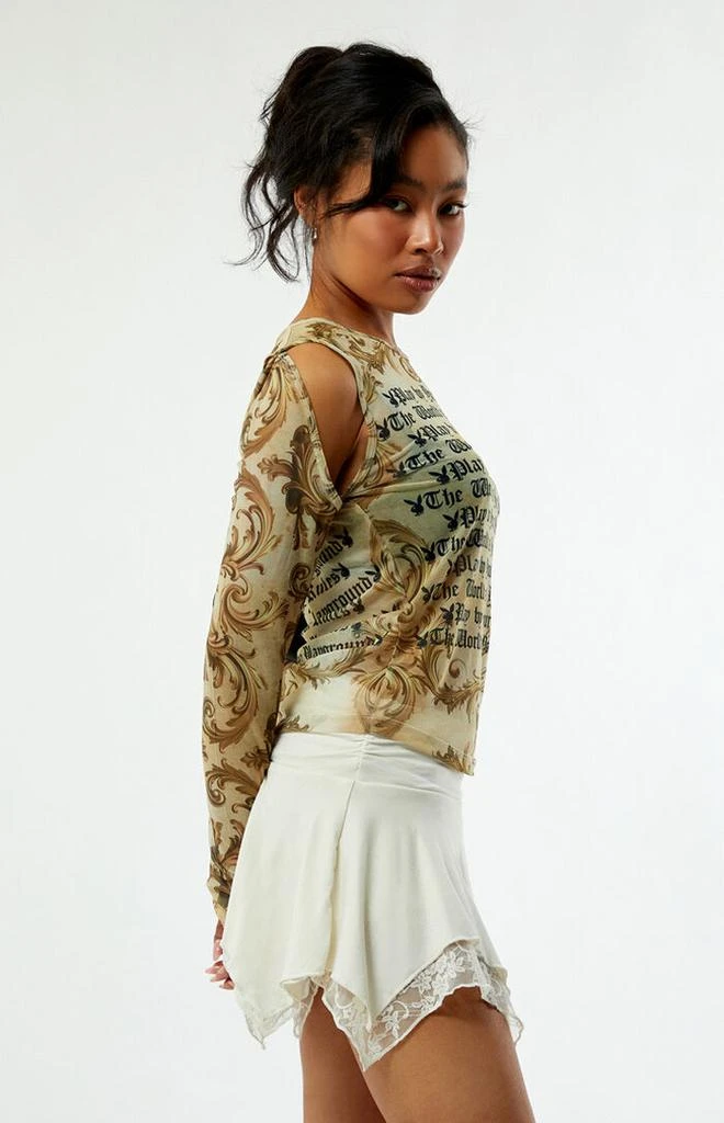 Playboy By PacSun Mesh Long Sleeve Top 3
