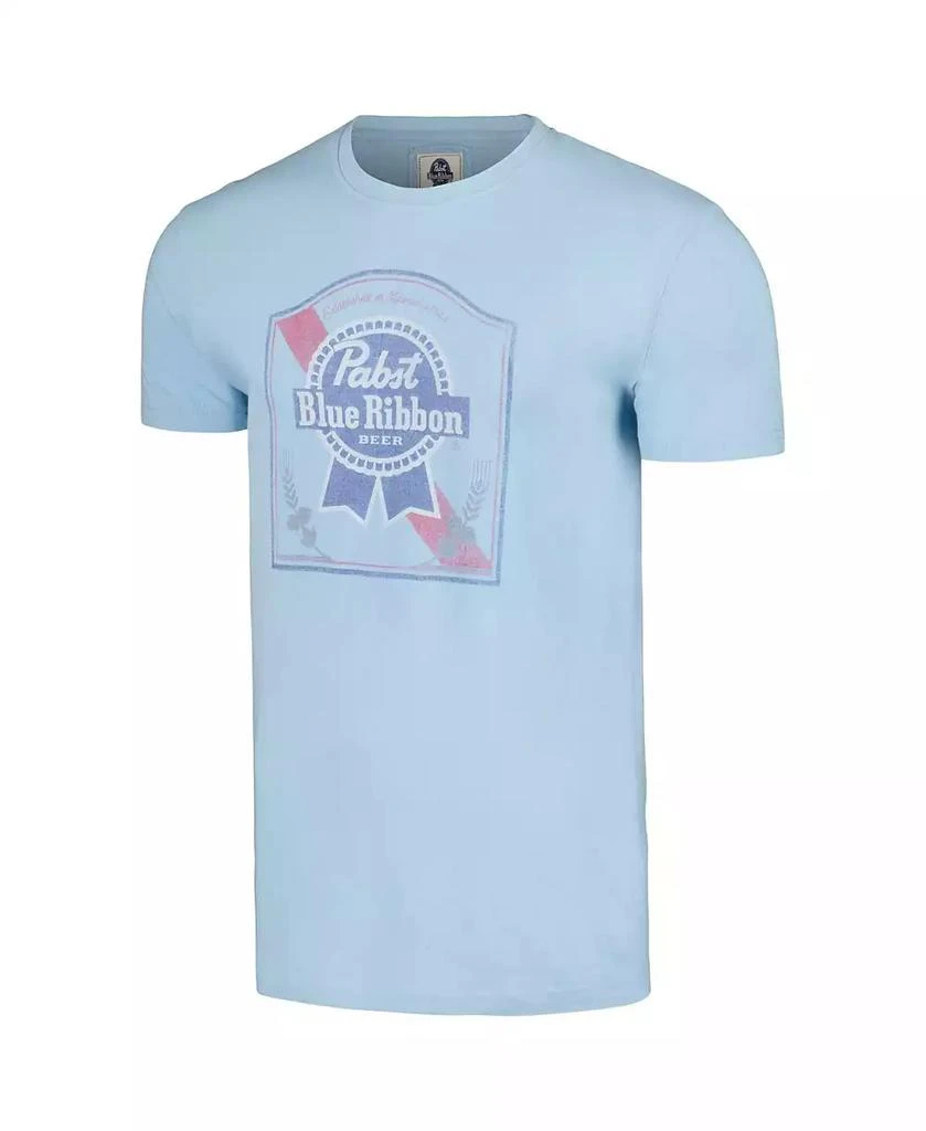 American Needle Men's Blue Distressed Pabst Blue Ribbon Vintage-Like Fade T-shirt 2