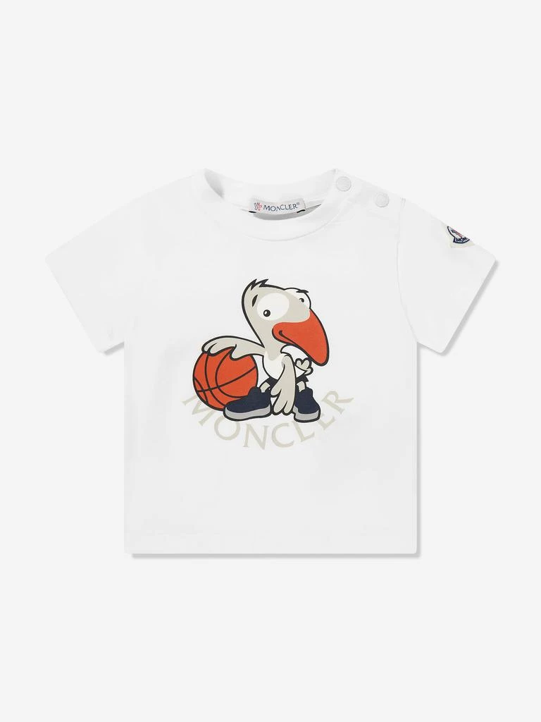 Moncler Moncler Enfant Baby Boys Duck Print T-Shirt in Ivory 1