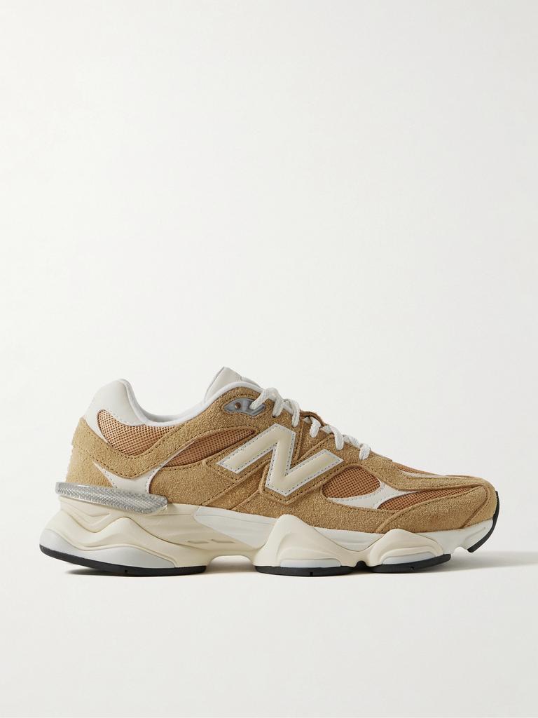 New Balance 9060 橡胶边饰绒面革网眼运动鞋  - US4