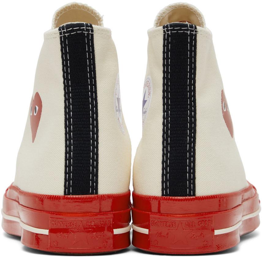 Comme des Garcons Off-White Converse Edition Chuck 70 High-Top Sneakers