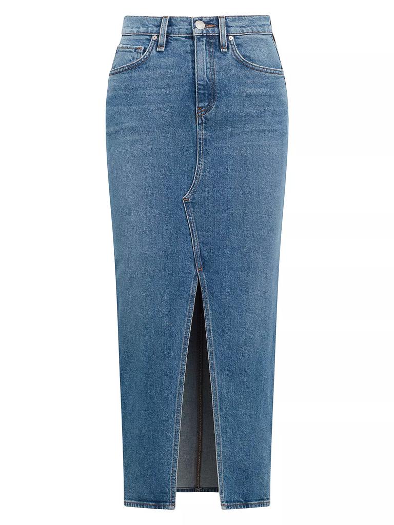 Hudson Reconstructed Denim Midi-Skirt