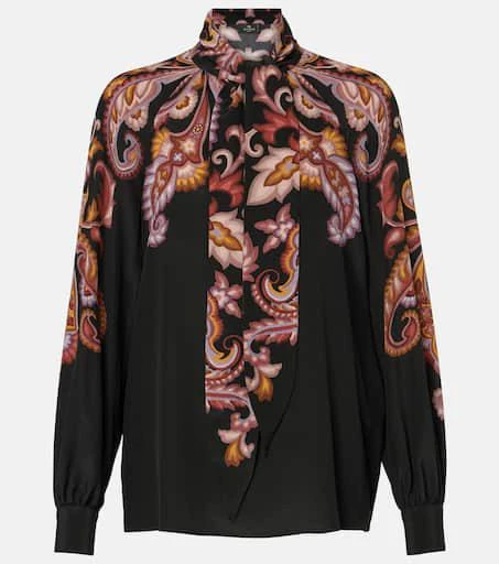 ETRO Paisley tie-neck silk blouse 1