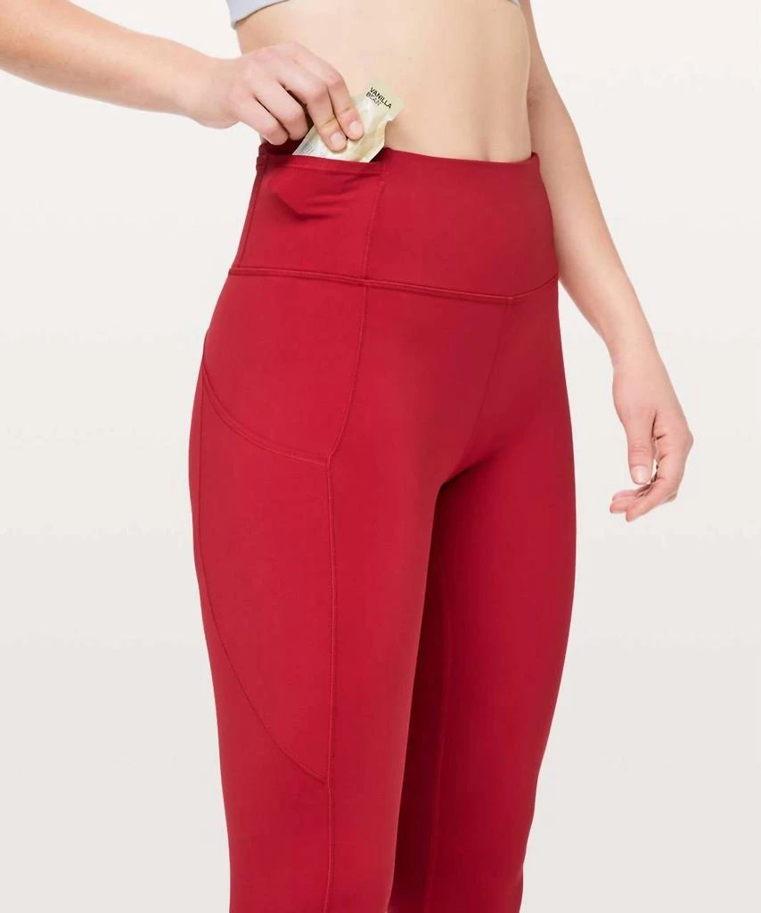 Lululemon Fast & Free 7/8 Tight Ii Non-Reflective Nulux 25" In Dark Red 3