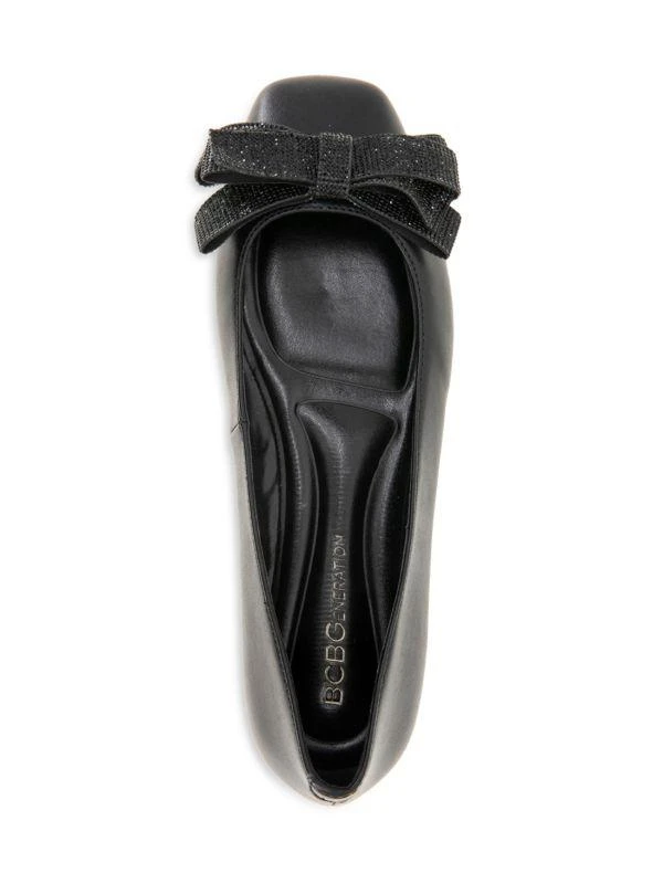BCBG Haniba Crystal Bow Ballet Flats 4
