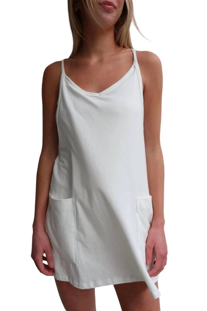 BUCKETLIST Jet Set Mini Dress In White 2