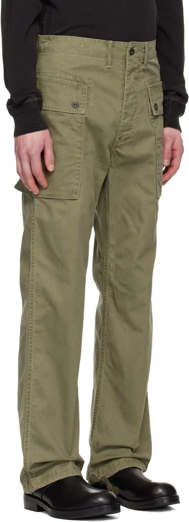 RRL Green Herringbone Field Cargo Pants 2