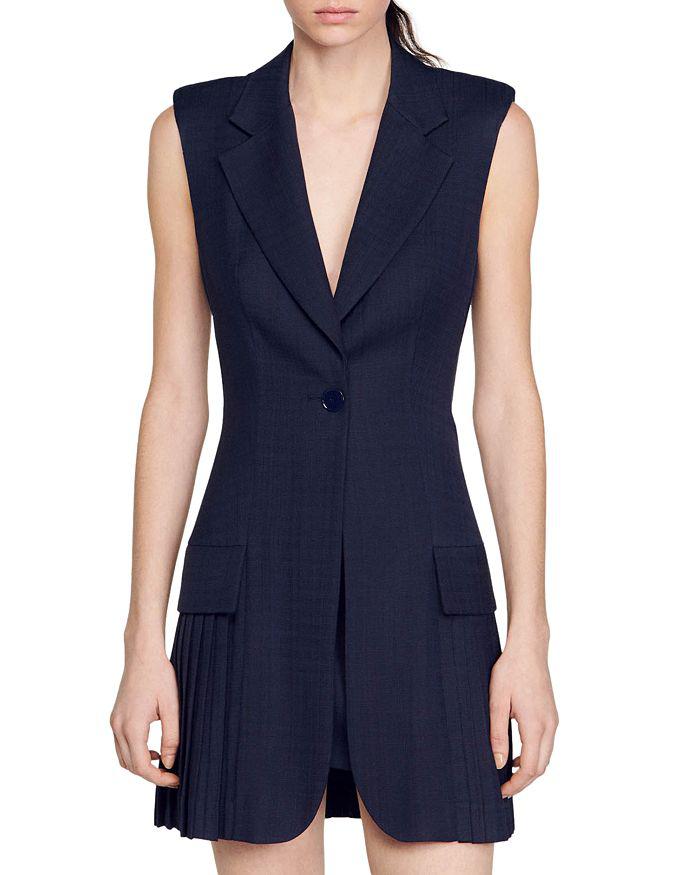 Sandro Carine Sleeveless Blazer Mini Dress