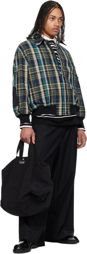 Comme des Garcons Black Nylon Grosgrain Tote 4