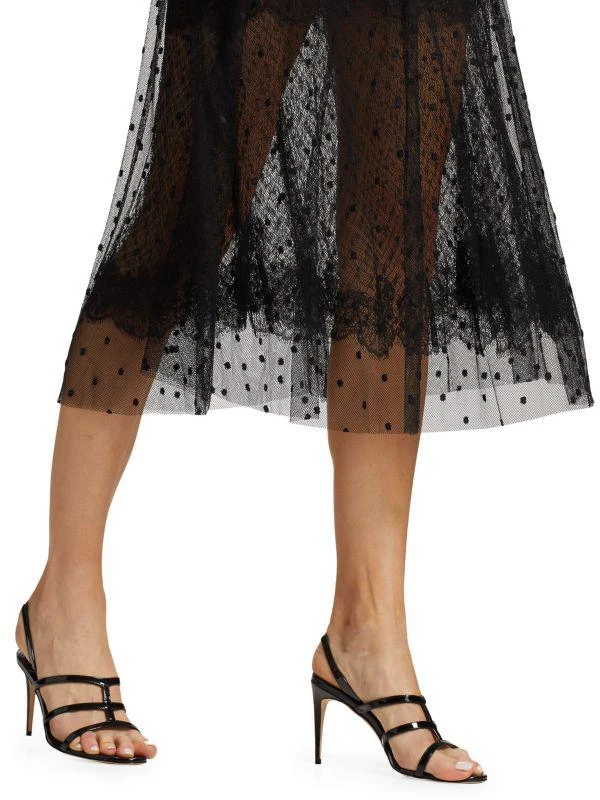 Oscar de la Renta Point D'esprit Tulle & Lace Dress 4