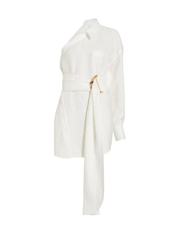 Piece of White Blake One Shoulder Mini Shirt Dress 5