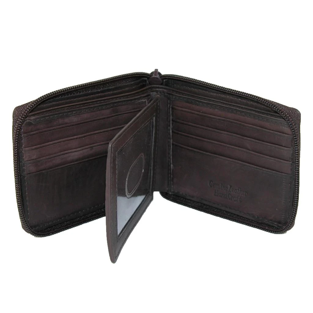 Paul & Taylor Men's Leather Zip Around Bifold ID Wallet 2