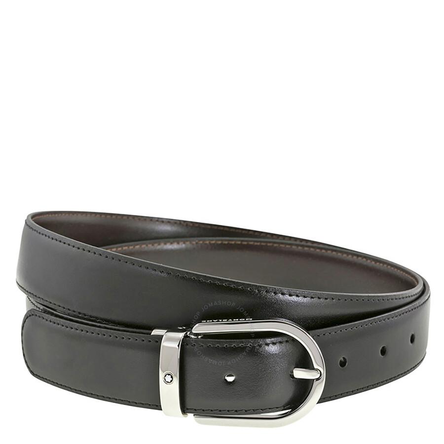 MontBlanc Reversible Black/Brown Leather Belt 128135