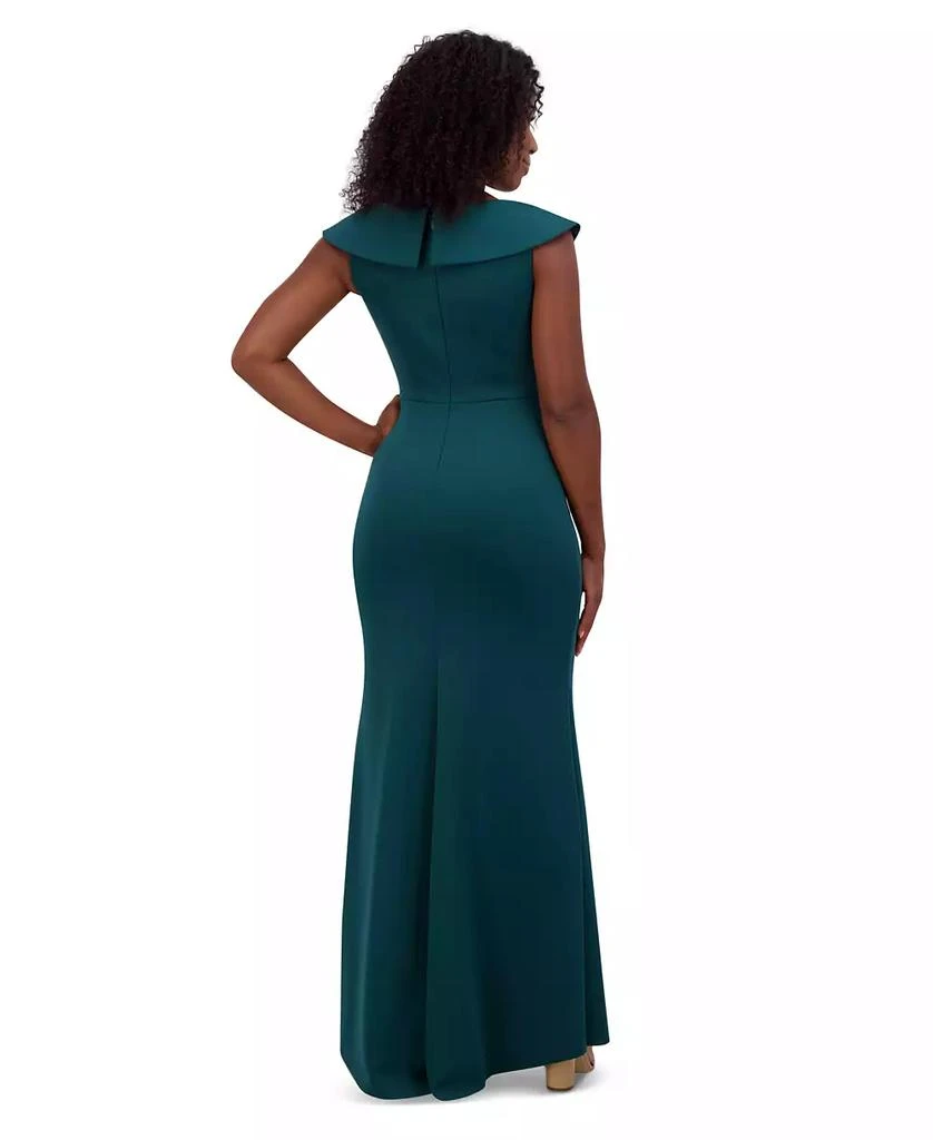 Jessica Howard Petite Ruffled Portrait-Collar Gown 2