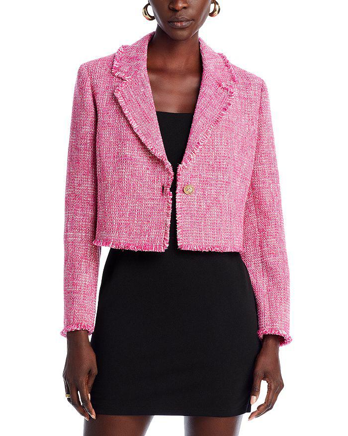 AQUA Tweed Fringe Blazer - 100% Exclusive