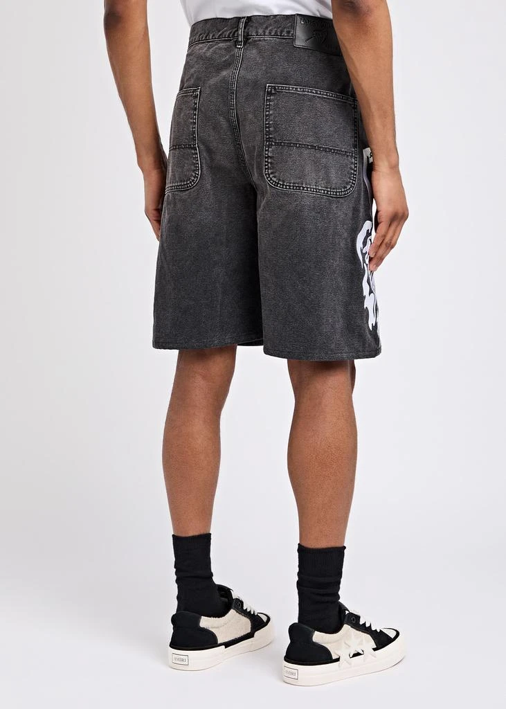 Warren Lotas Embroidered denim shorts 3