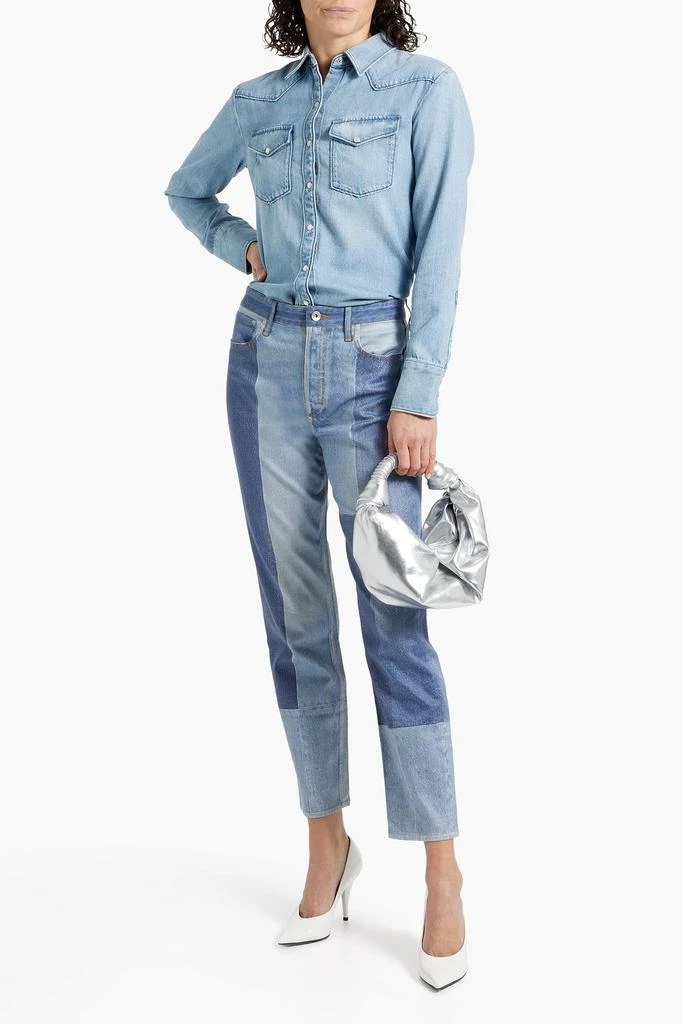Rag & Bone Nina Miramar patchwork-effect stretch cotton and Lyocell-blend slim-leg pants 2