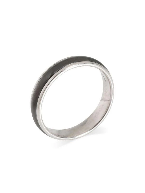 Tiffany & Co. Black Titanium & Platinum 950 Wedding Band 2