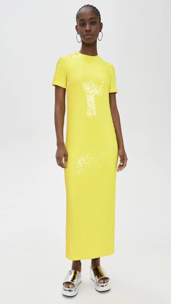 MSGM Sequin Short Sleeve Maxi Dress 6