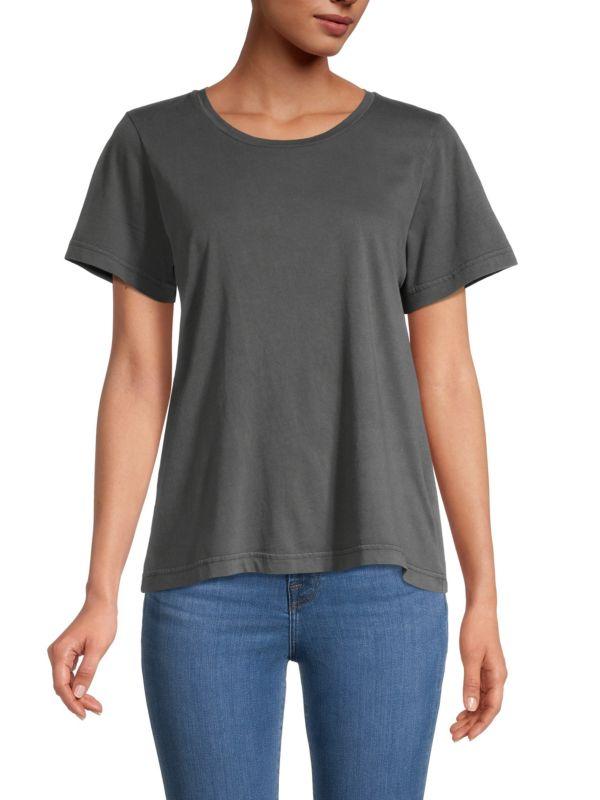 Avec Les Filles Solid Colored Tee