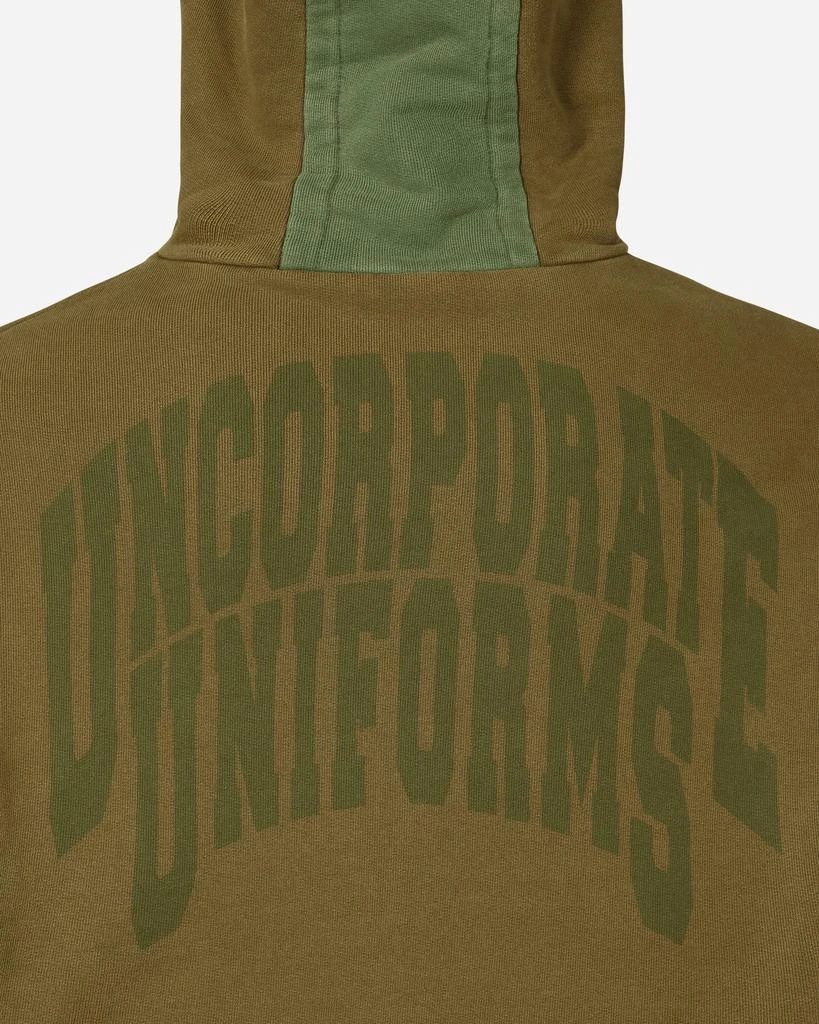Slam Jam Panel Hooded Sweatshirt Green / Brown 7