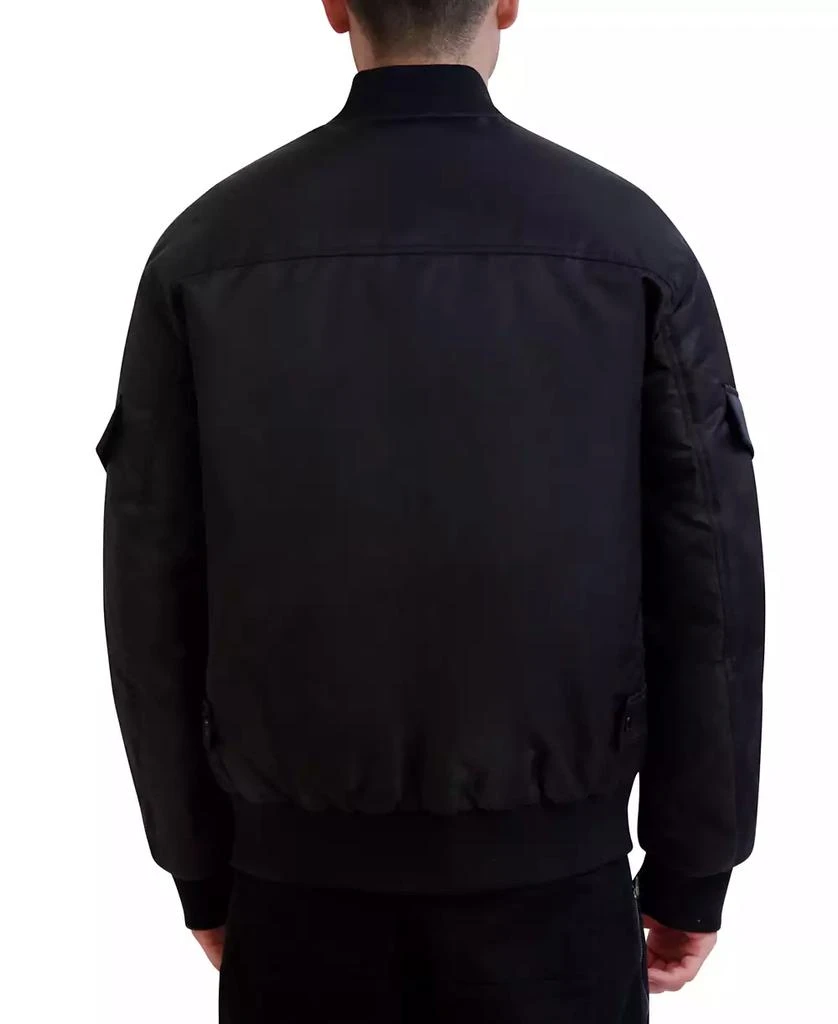 Karl Lagerfeld Paris Men's Flight Satin Bomber Jacket 2