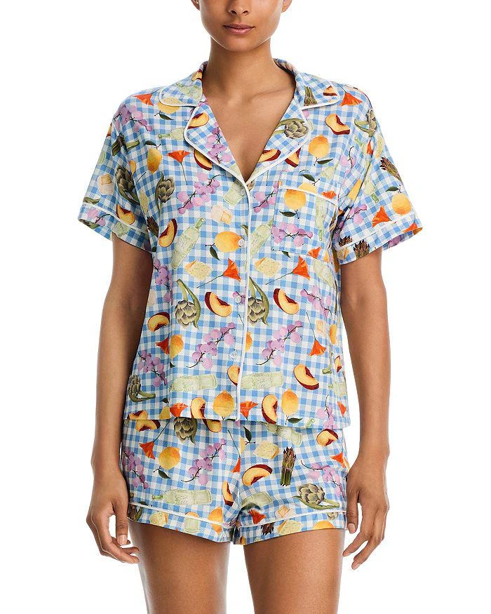 AQUA AQUA Notched Top 
Shorts Pajama Set - Exclusive
