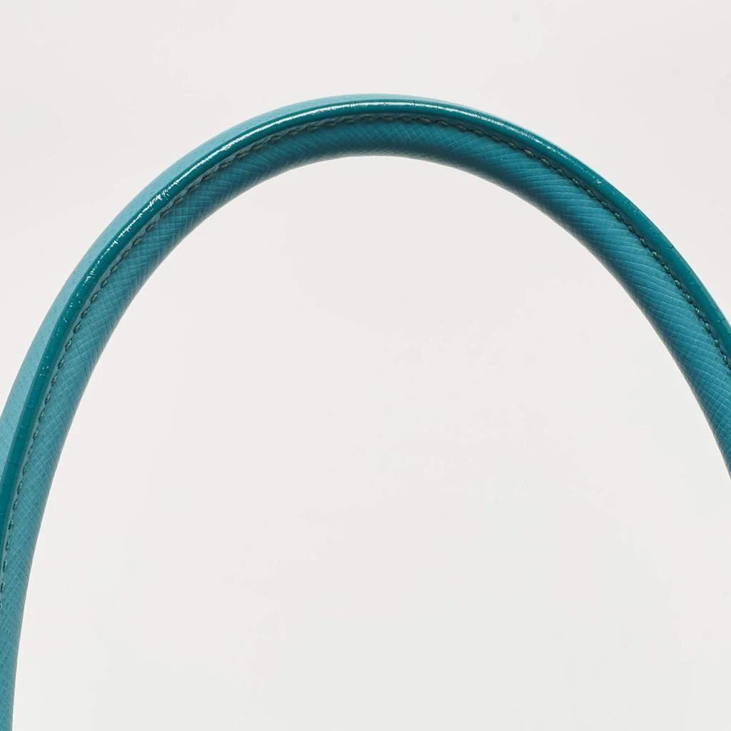 Prada Prada Turquoise Saffiano Leather Medium Double Zip Tote 10
