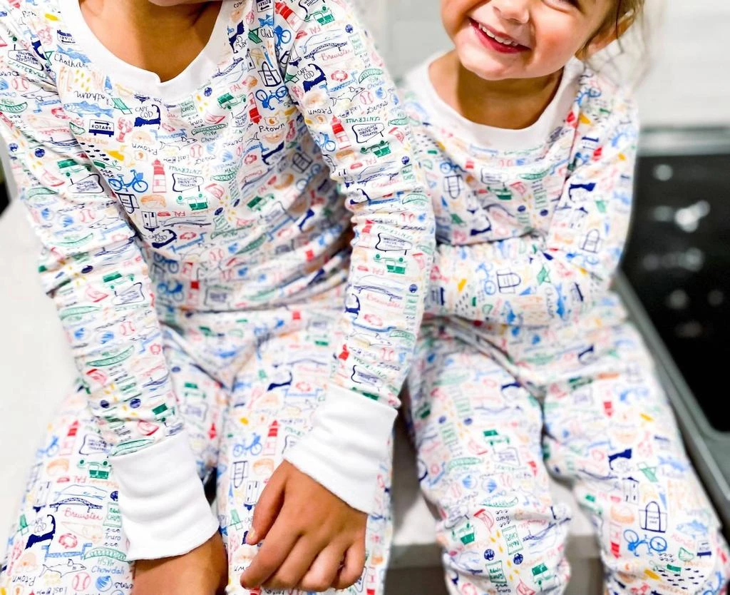 Joy Street Kid
s Cape Cod Two Piece Kids Pajamas In Monomoy Multi 2