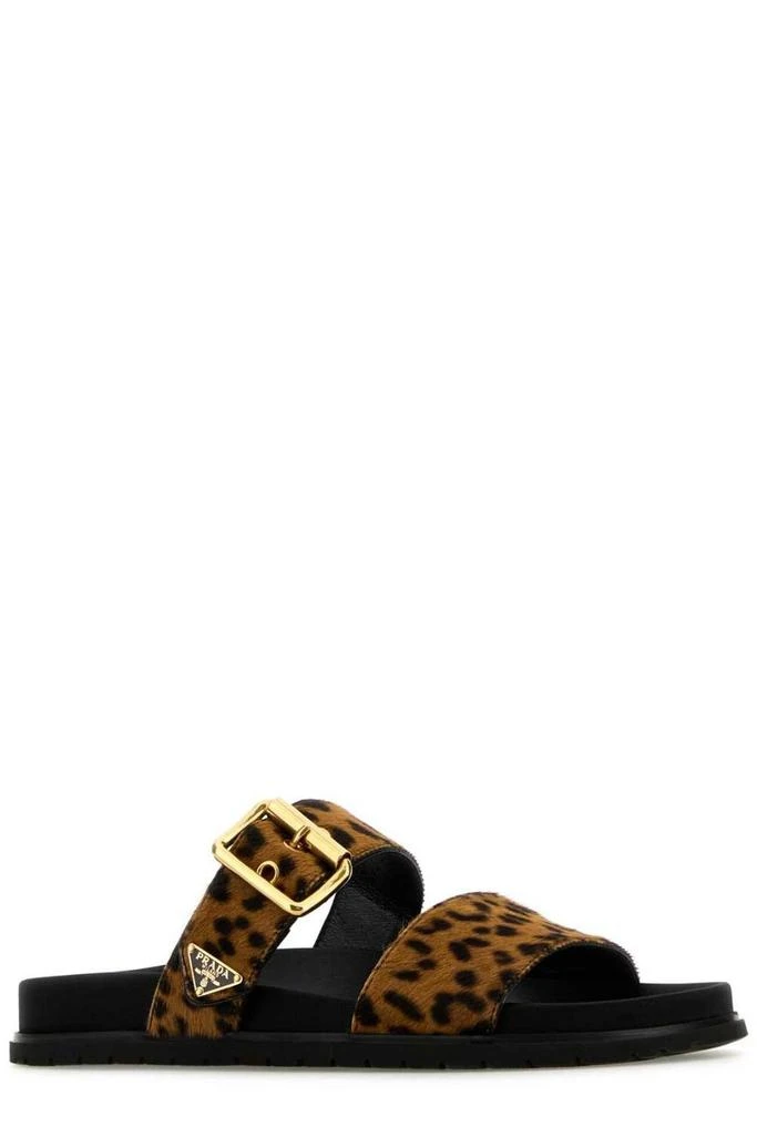 Prada Prada Animal Print Buckled Sandals 2