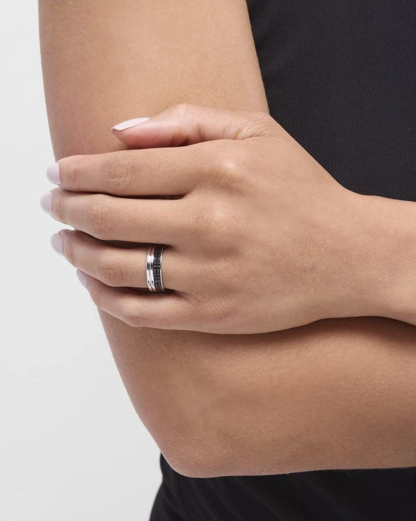 Boucheron Quatre 18K White Gold Black Edition Large Ring 2