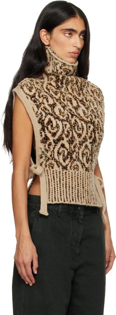 Dries Van Noten Beige Jacquard Dickey 2