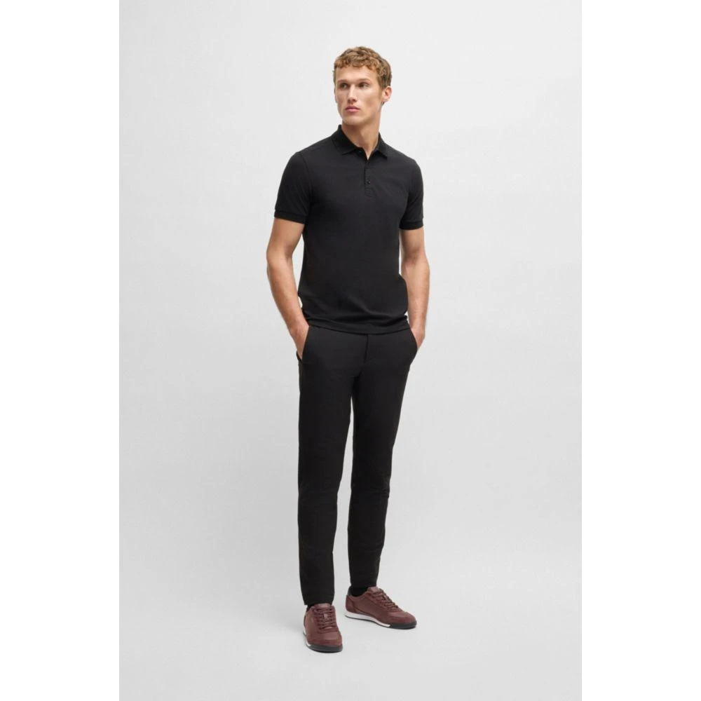Hugo Boss Mixed-material lace-up trainers with suede trims 2