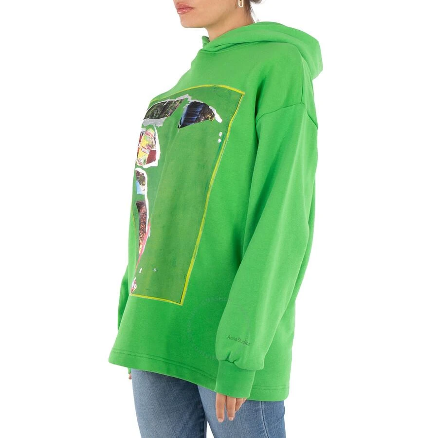 Acne Studios Digital Print Hooded Sweatshirt In Green 3