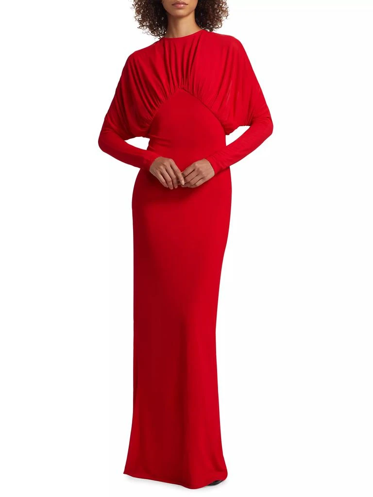 16Arlington Vernest Gathered Long Sleeve Gown 2