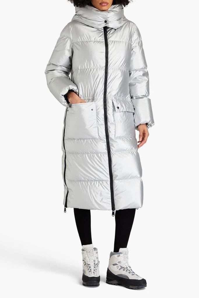 Goldbergh Jett quilted metallic hooded down coat 2